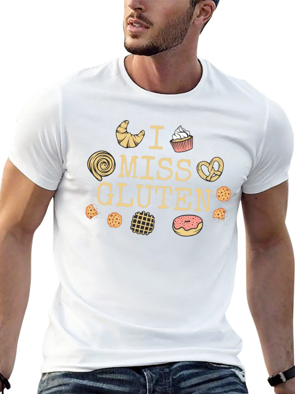 I Miss Gluten Black T-Shirt