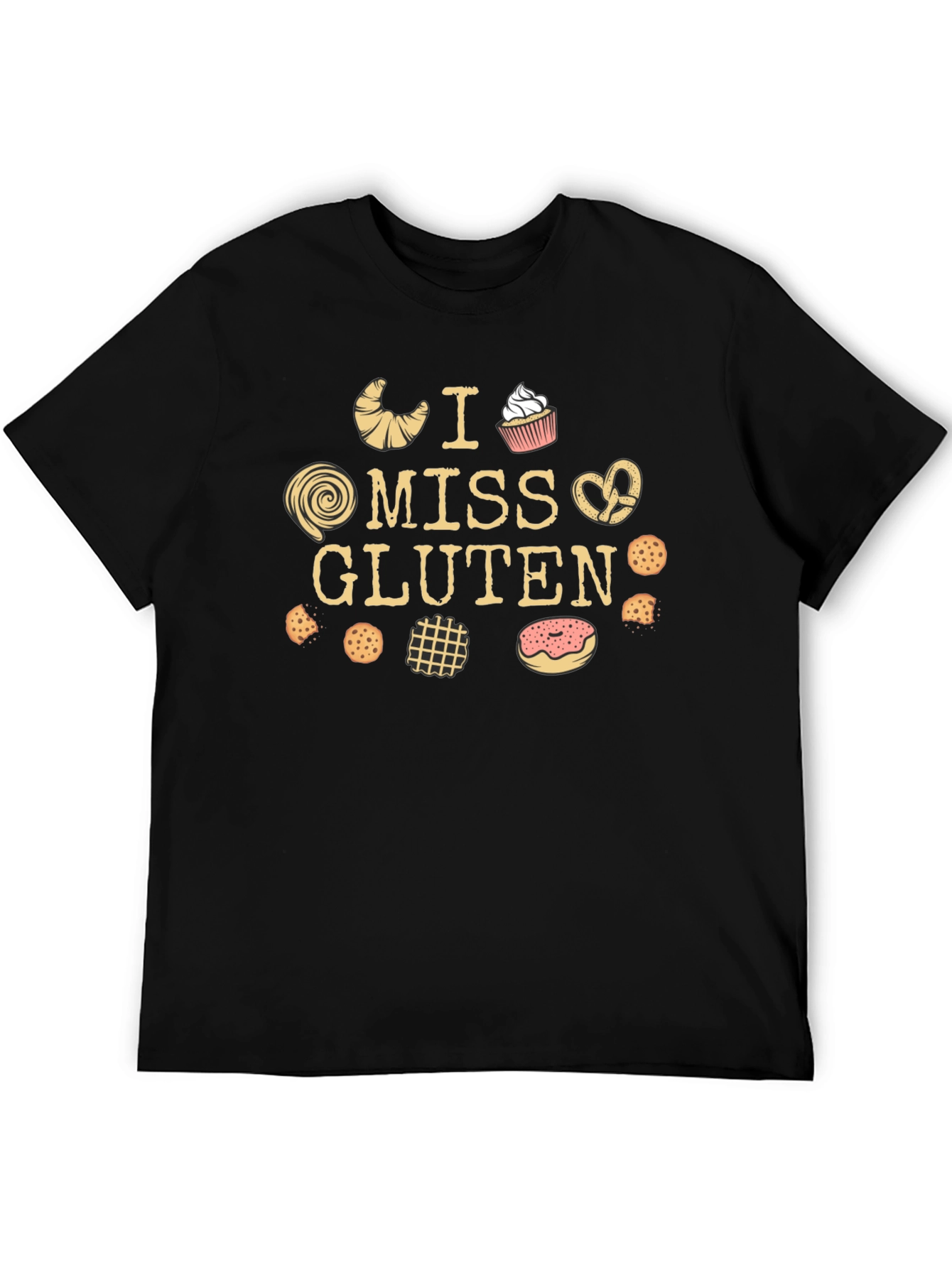 I Miss Gluten Black T-Shirt