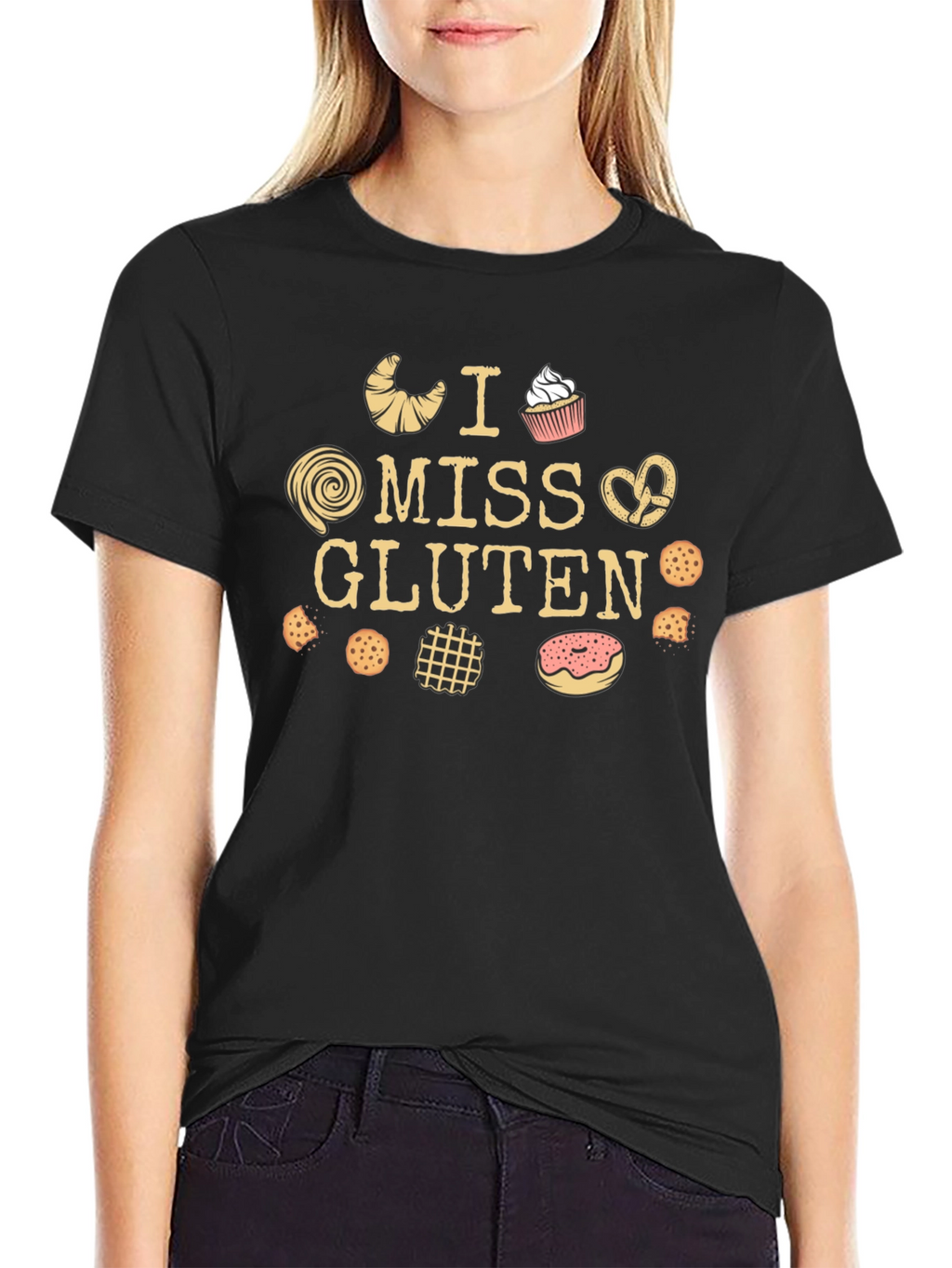 I Miss Gluten Black T-Shirt