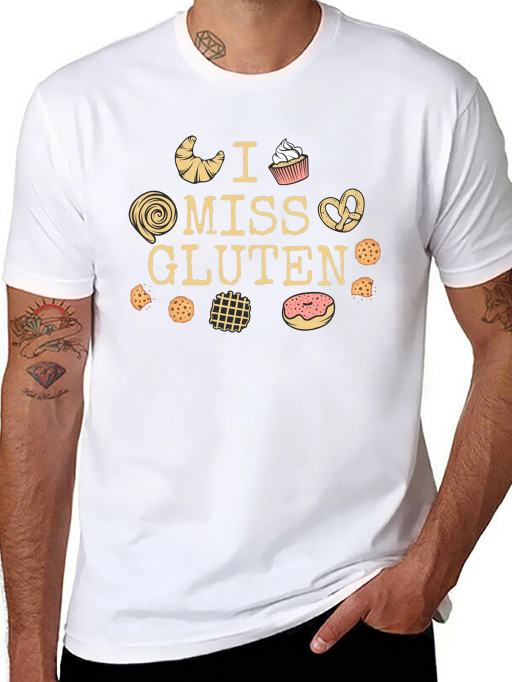 I Miss Gluten Black T-Shirt