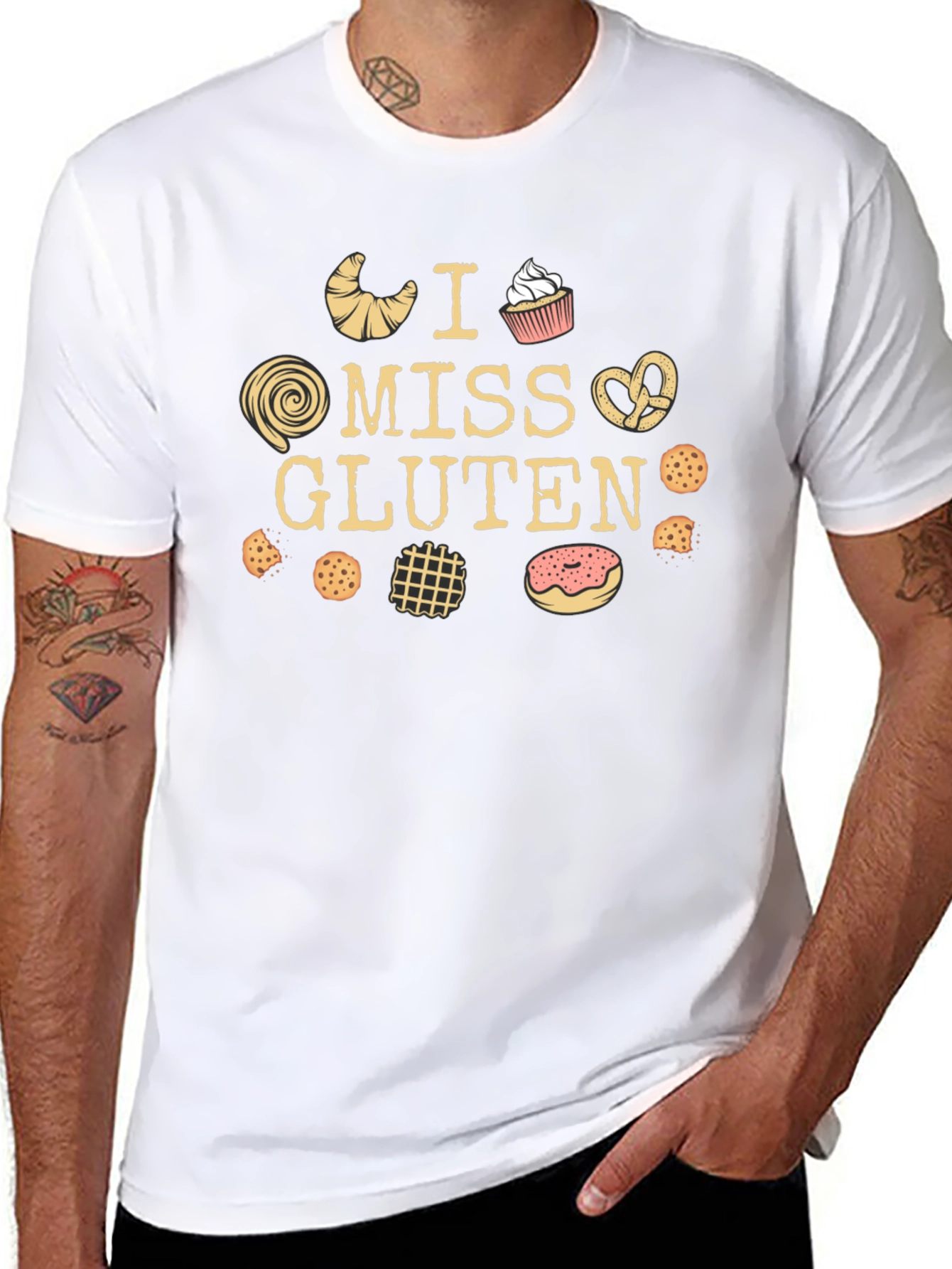 I Miss Gluten Black T-Shirt