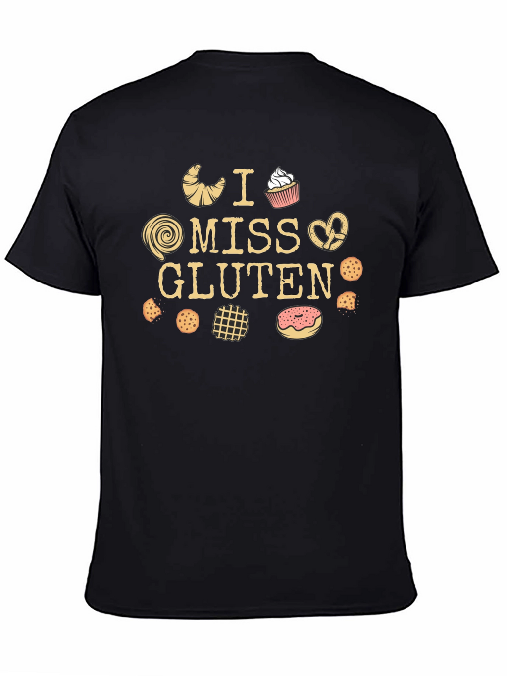 I Miss Gluten Black T-Shirt