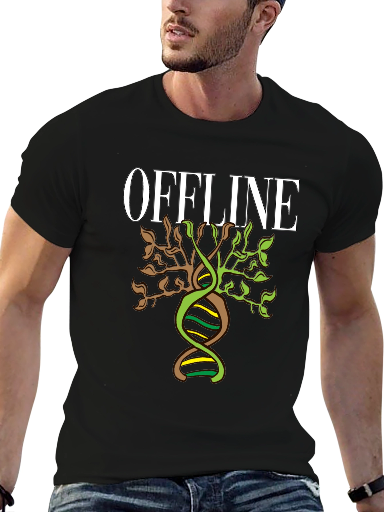 Offline DNA Tree Graphic T-Shirt