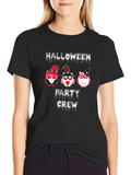 Halloween Party Crew Owl Graphic Tee