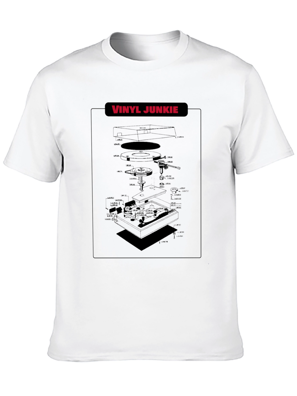Vinyl Junkie Black Graphic T-Shirt
