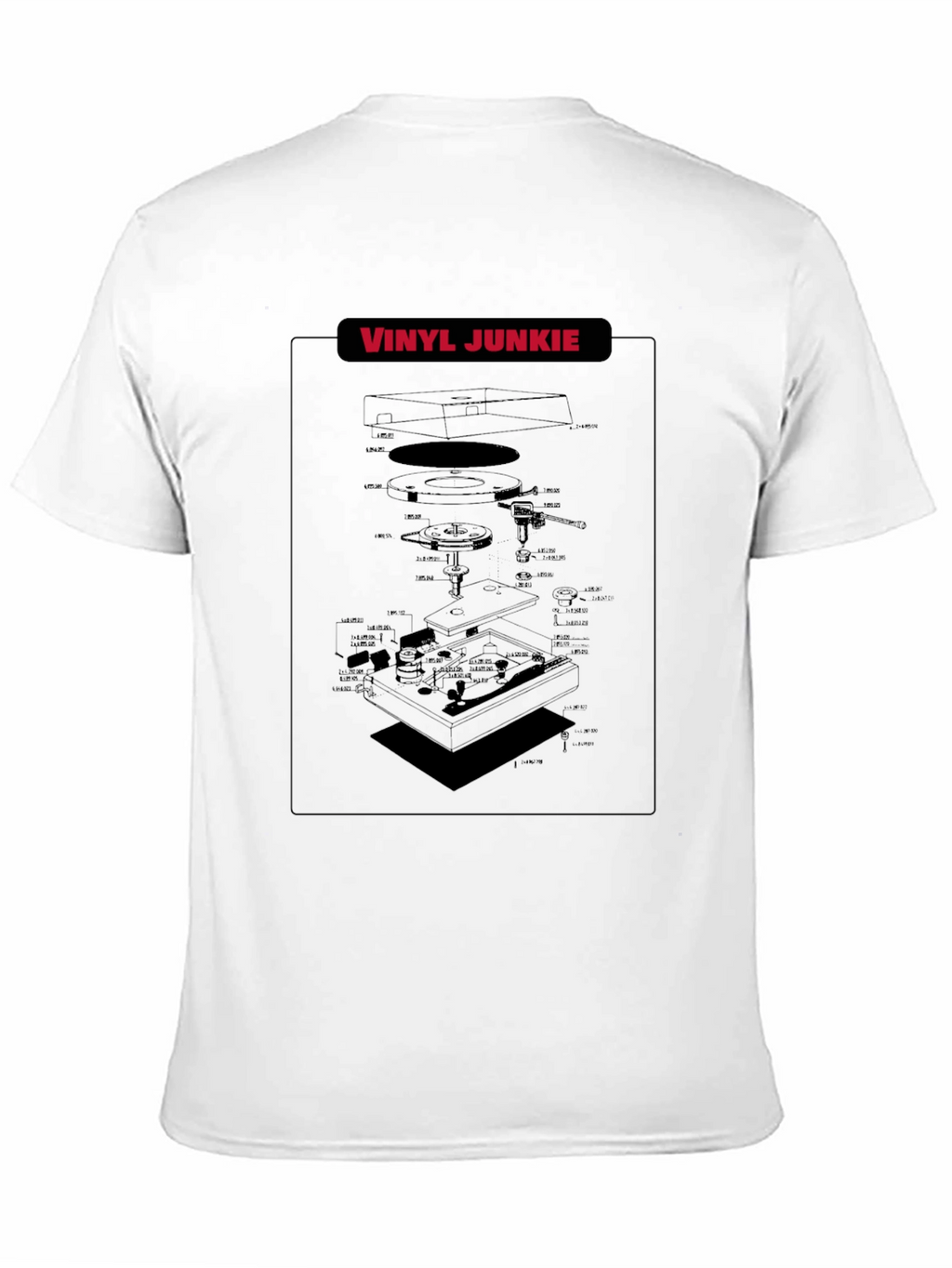 Vinyl Junkie Black Graphic T-Shirt