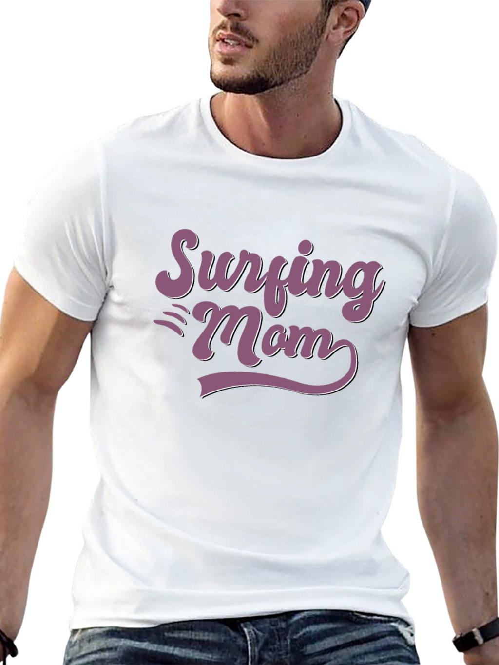 Surfing Mom Graphic T-Shirt