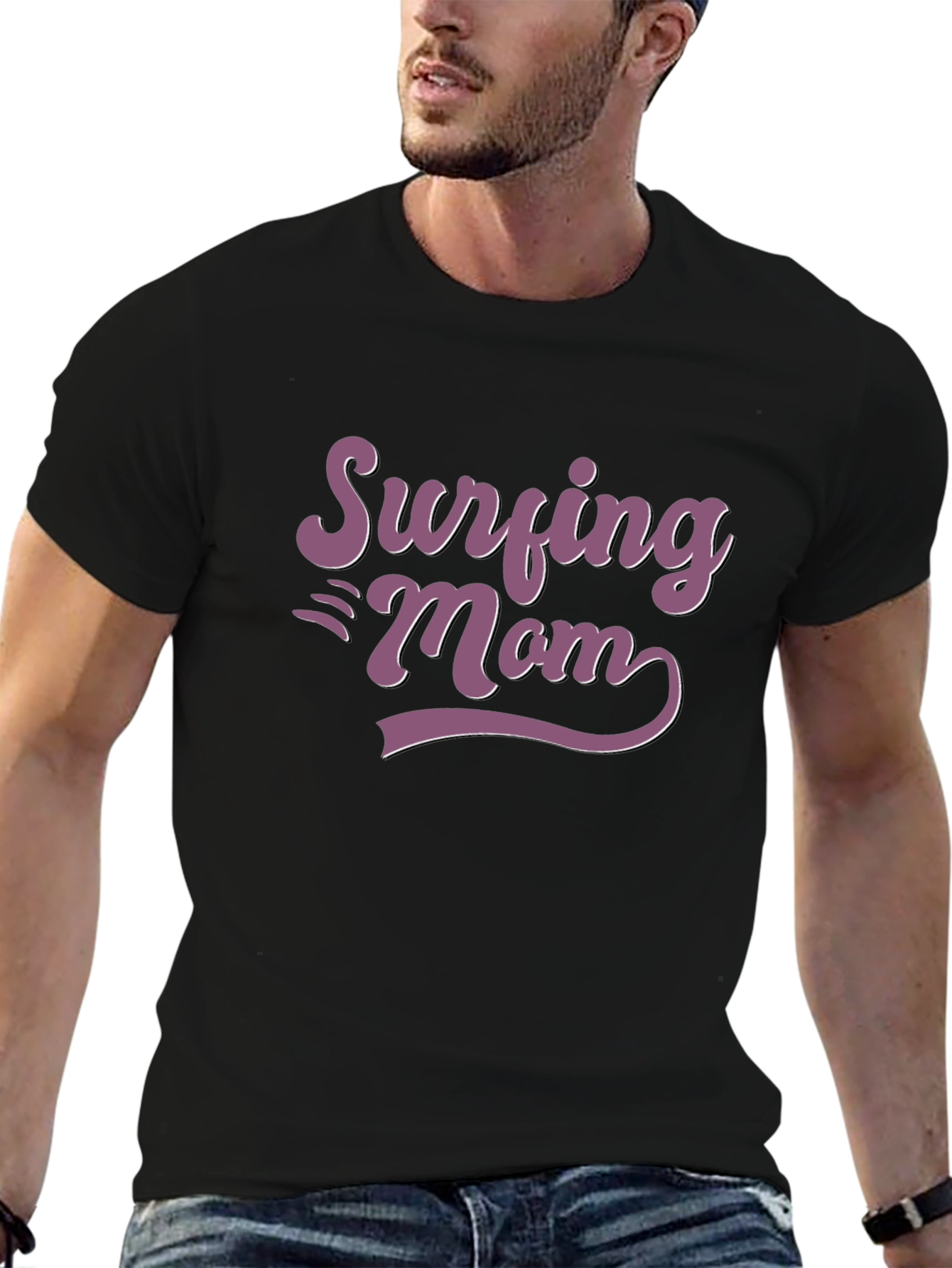 Surfing Mom Graphic T-Shirt