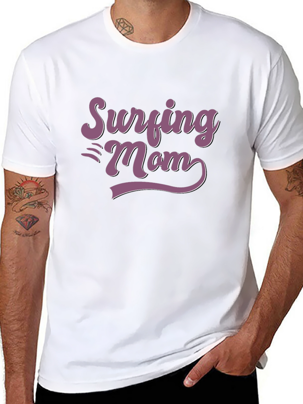 Surfing Mom Graphic T-Shirt