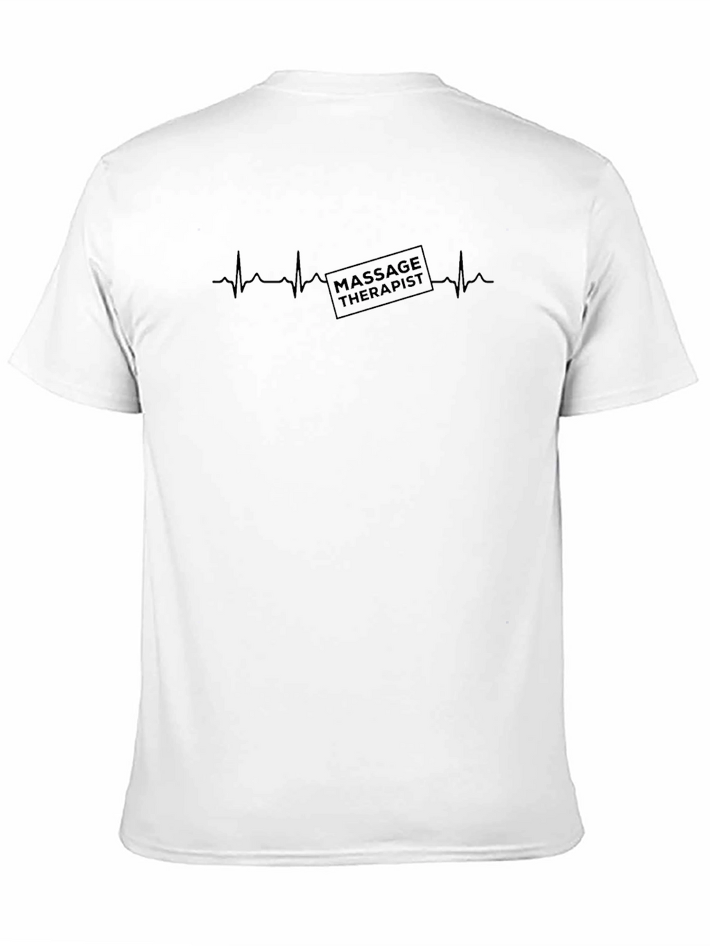 Massage Therapist Heartbeat T-Shirt - Black