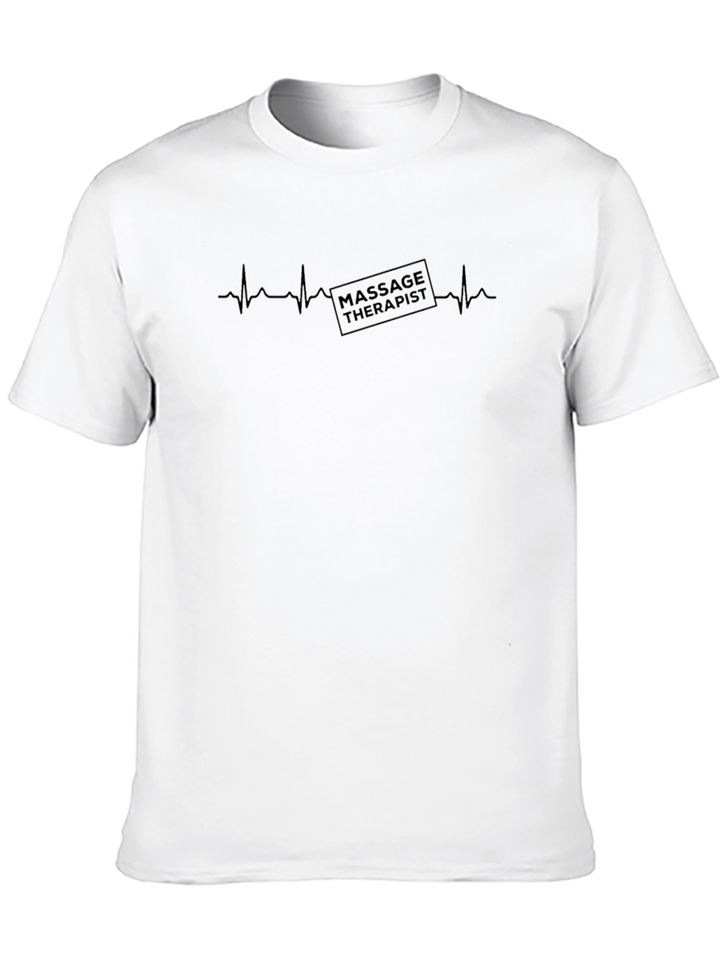 Massage Therapist Heartbeat T-Shirt - Black