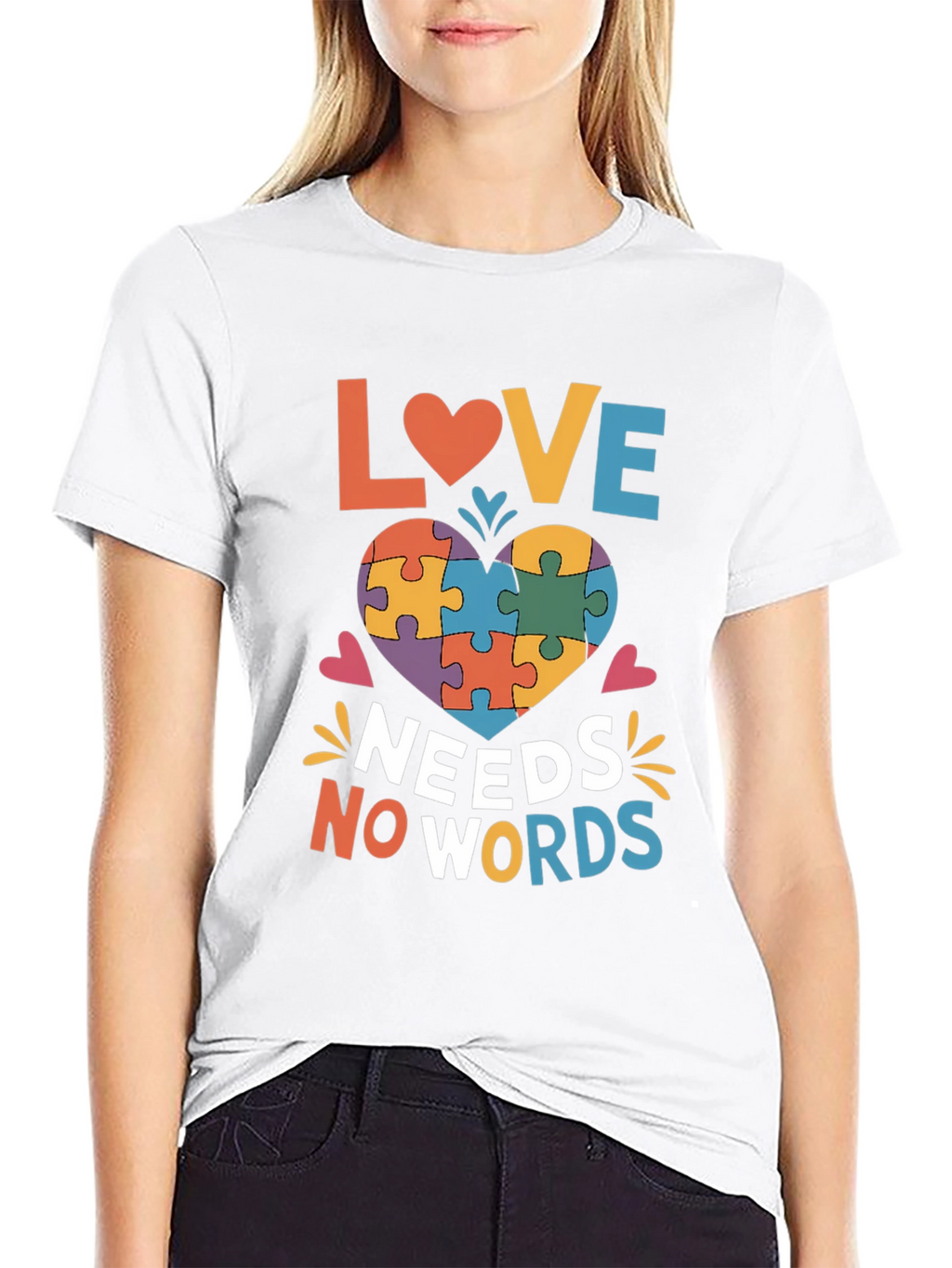 Autism Awareness Love Needs No Words T-Shirt