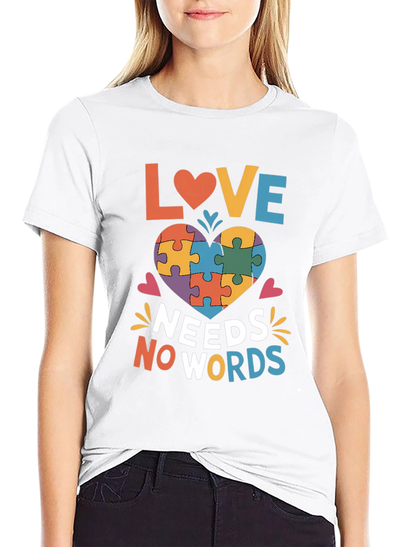 Autism Awareness Love Needs No Words T-Shirt