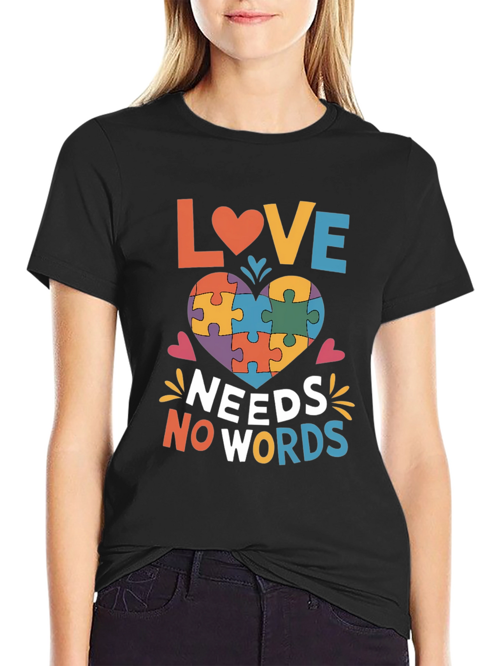 Autism Awareness Love Needs No Words T-Shirt