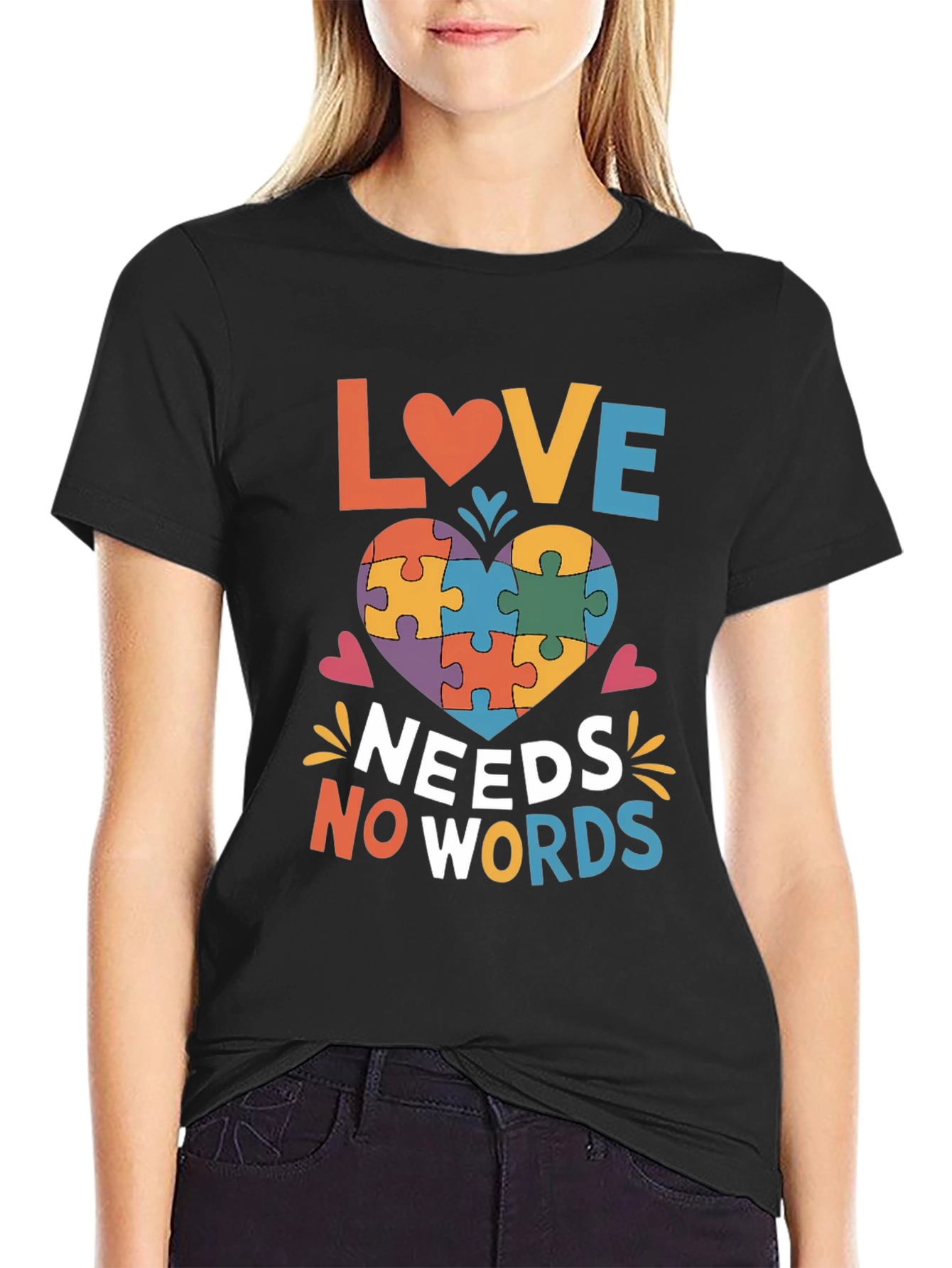 Autism Awareness Love Needs No Words T-Shirt