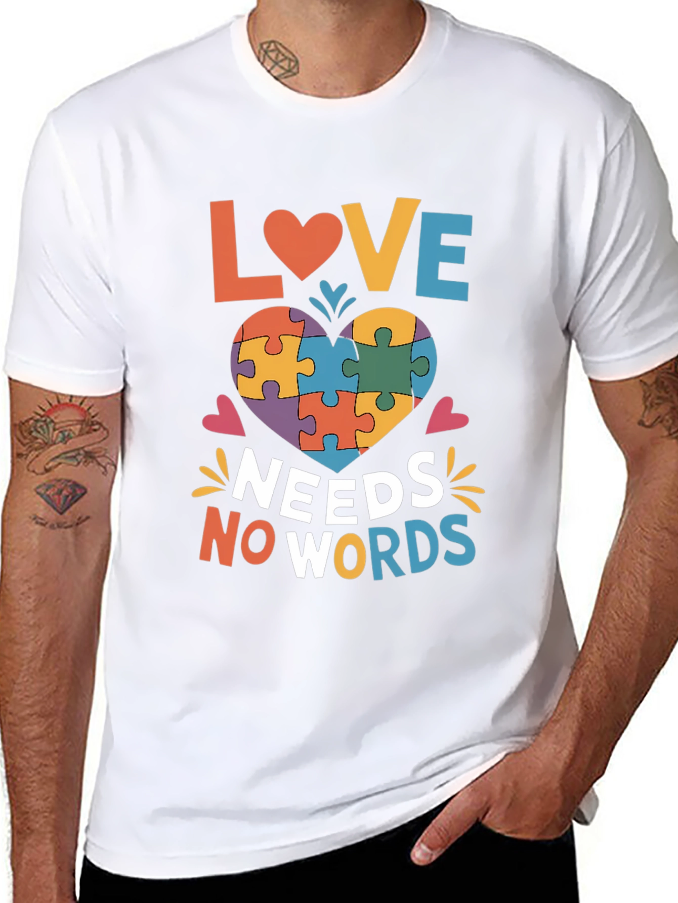 Autism Awareness Love Needs No Words T-Shirt