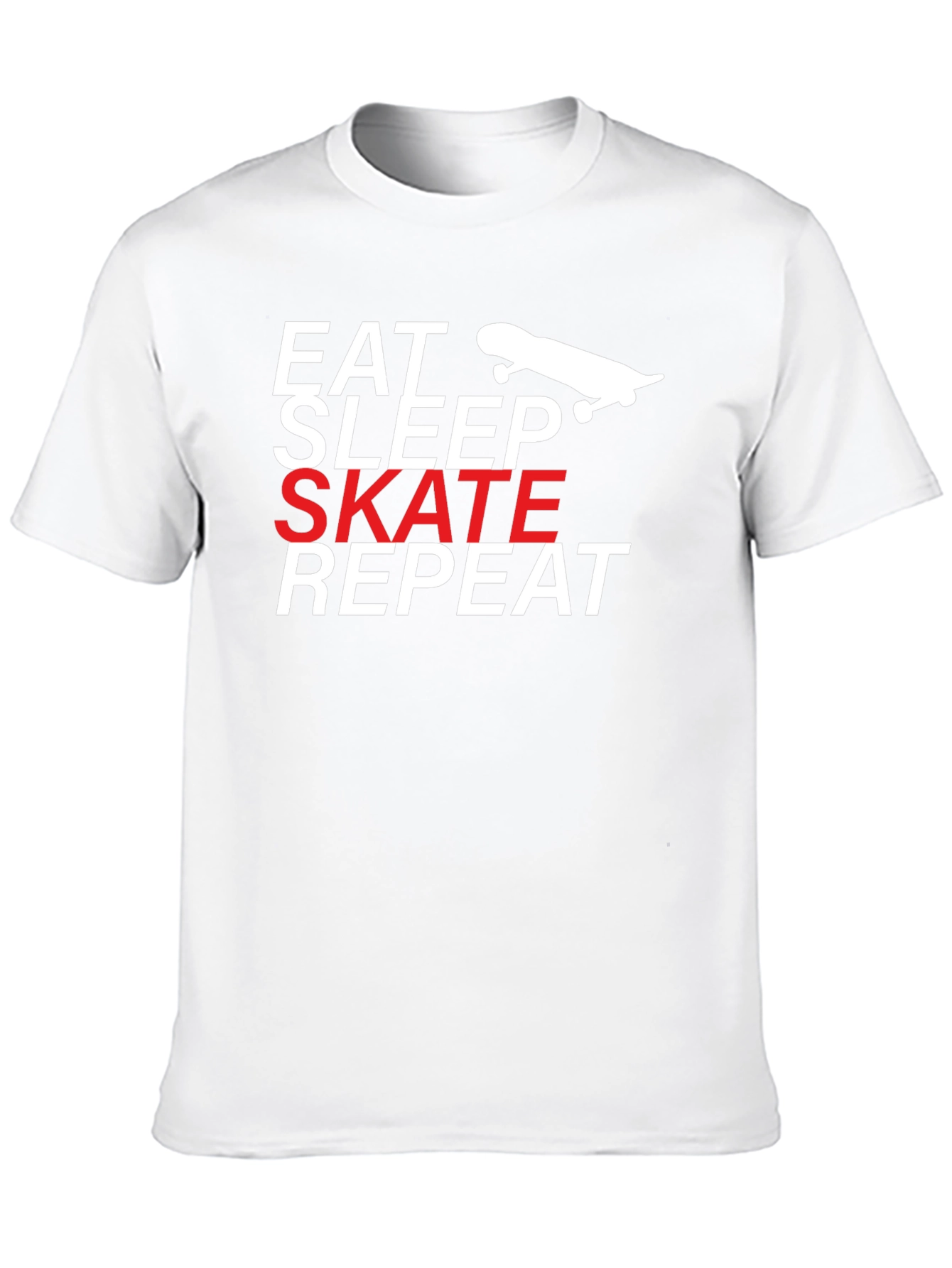 Eat Sleep Skate Repeat T-Shirt - Black Cotton Tee