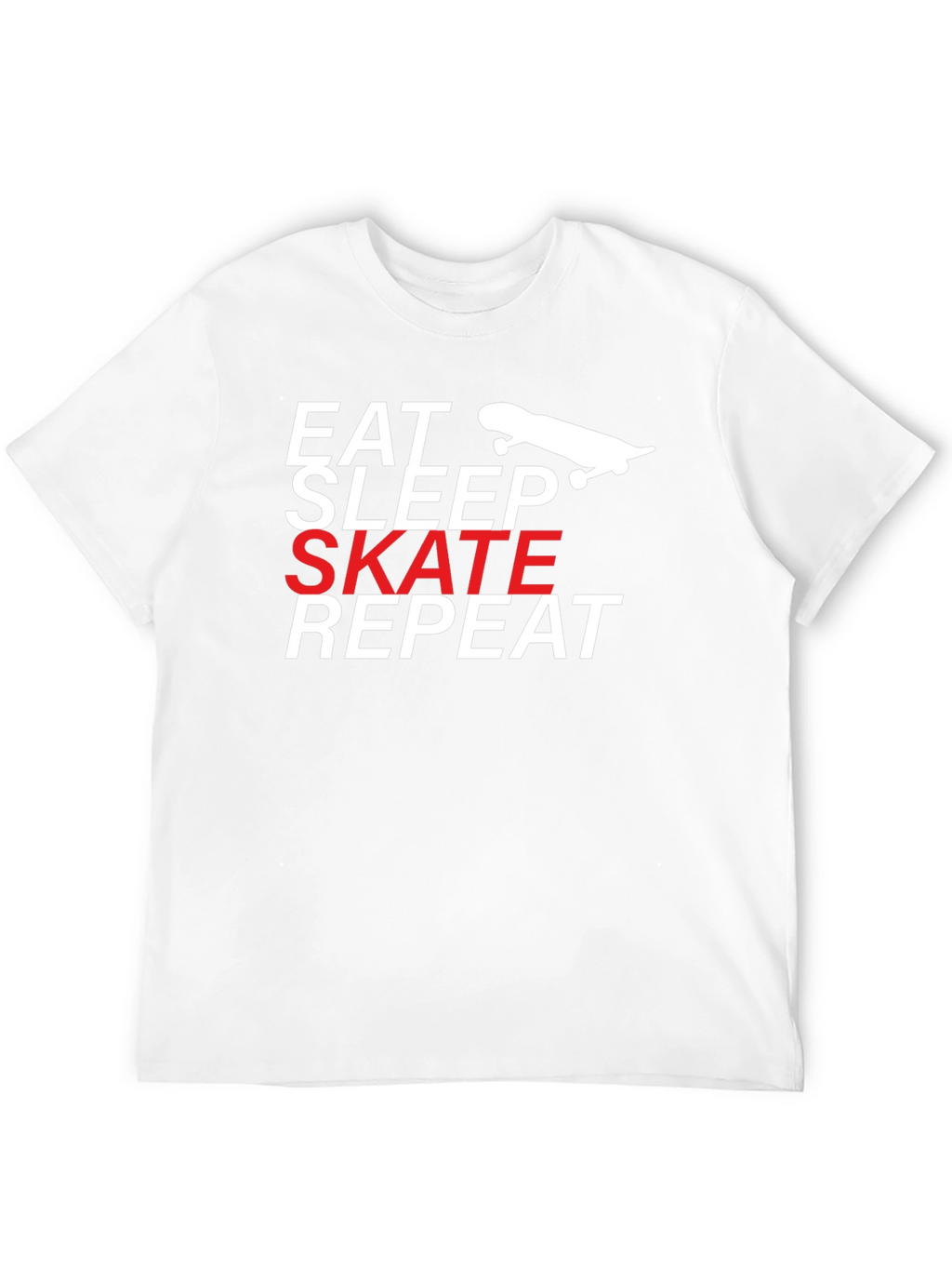 Eat Sleep Skate Repeat T-Shirt - Black Cotton Tee
