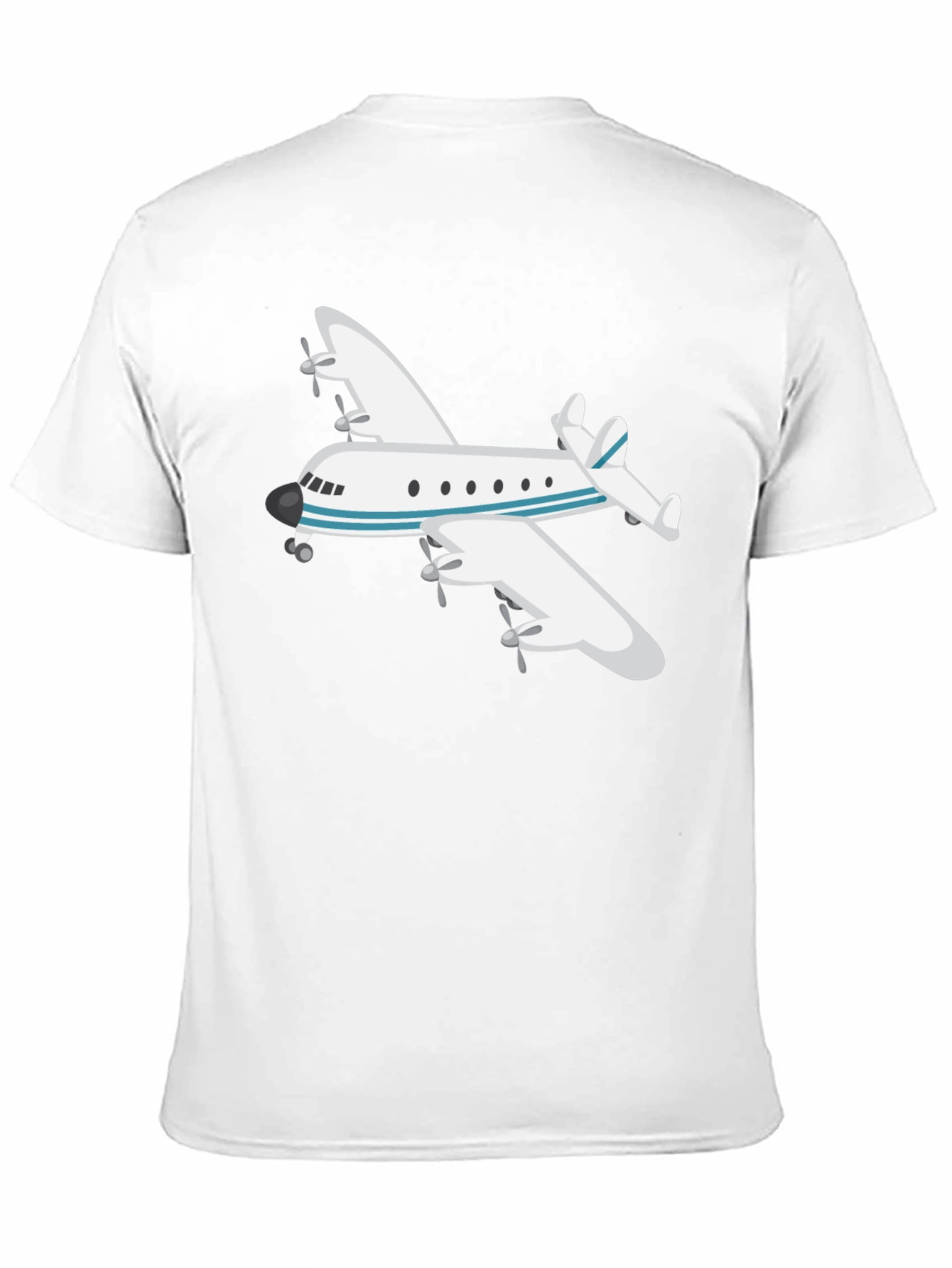 Airplane Graphic Tee - Black Crew Neck T-Shirt