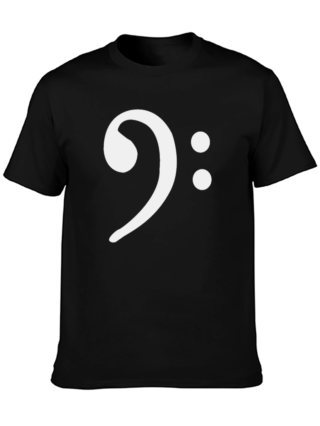 Bass Clef Music T-Shirt - Black