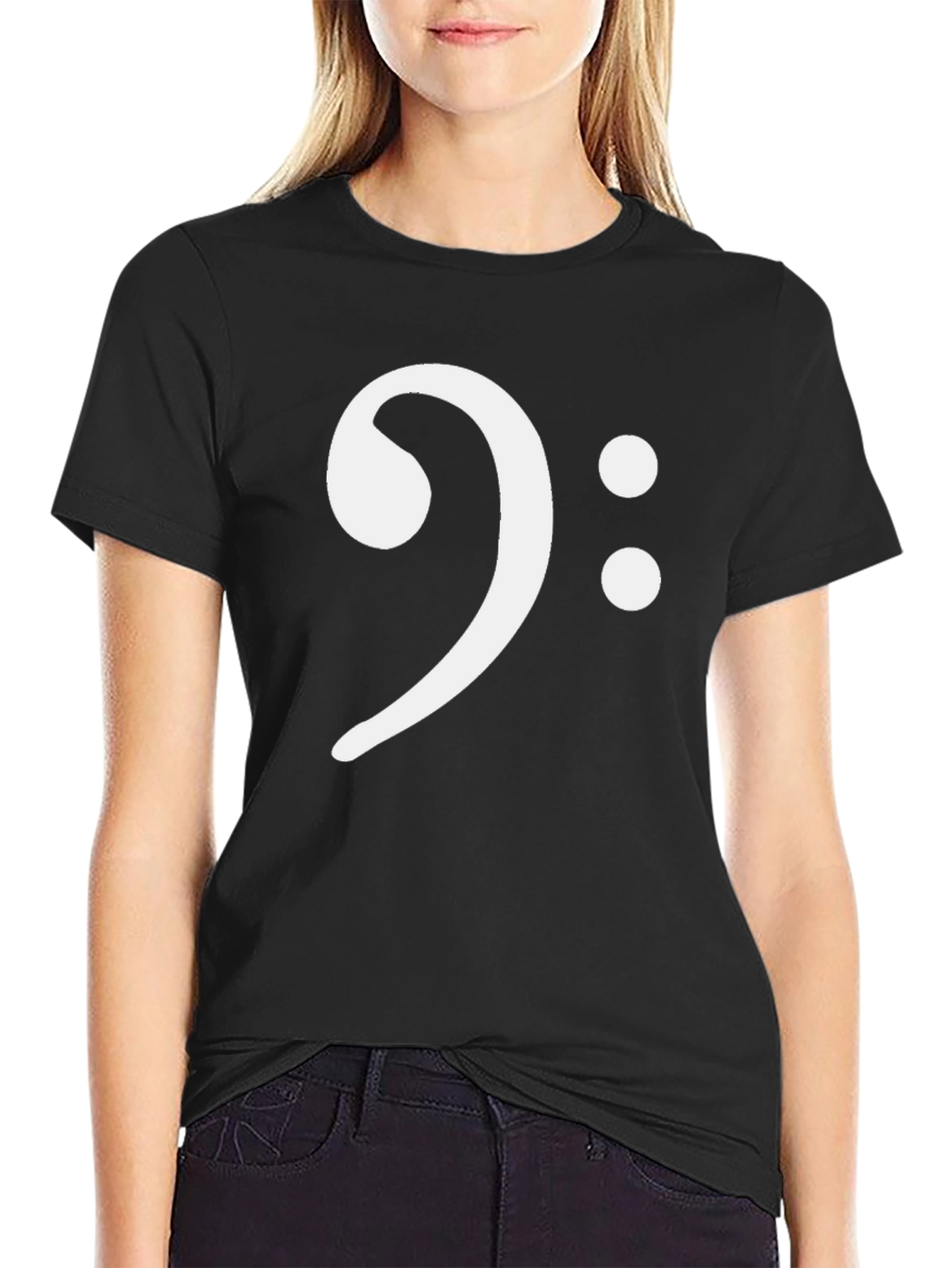 Bass Clef Music T-Shirt - Black