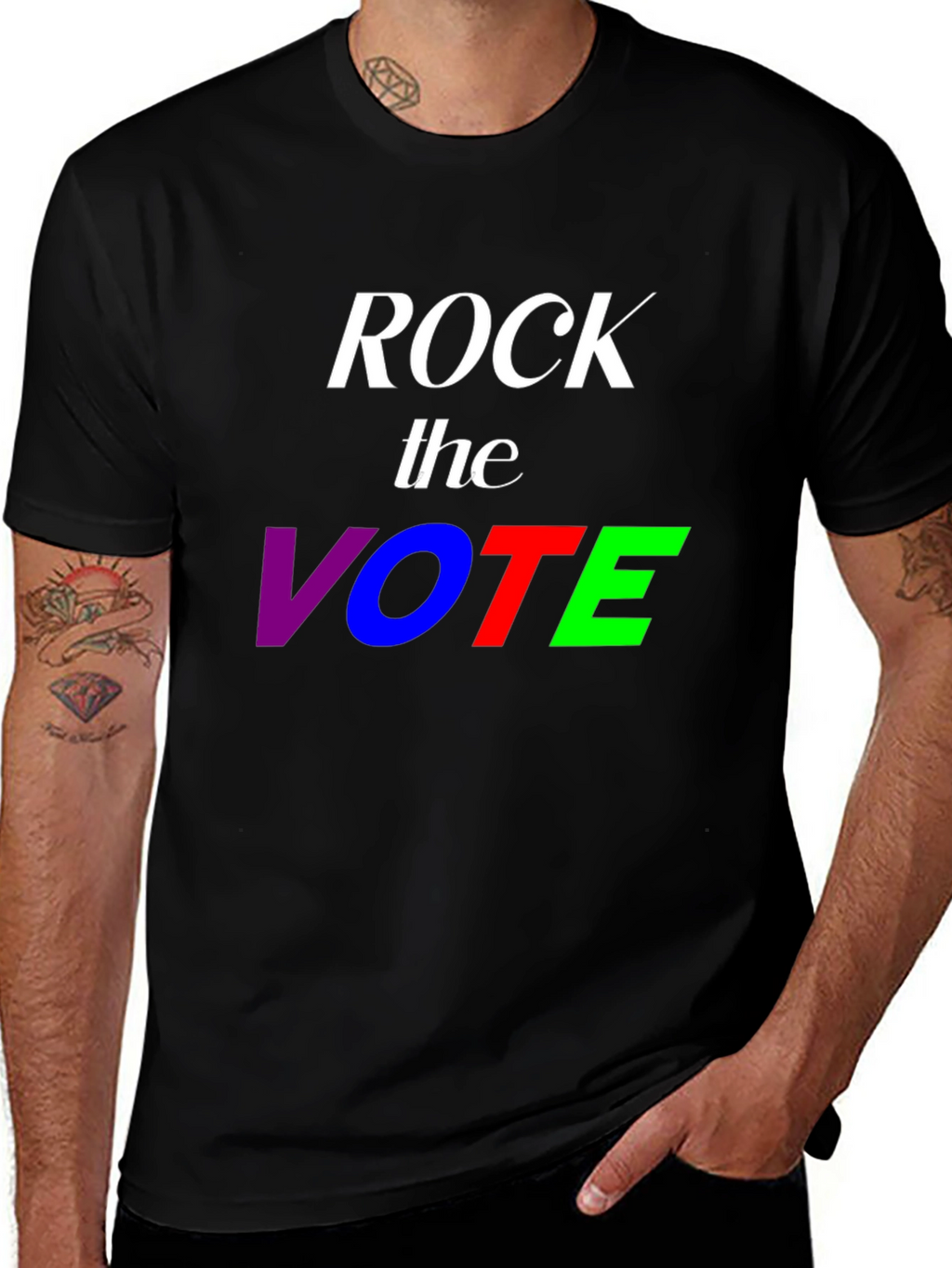 Rock the Vote T-Shirt - Patriotic Election Design