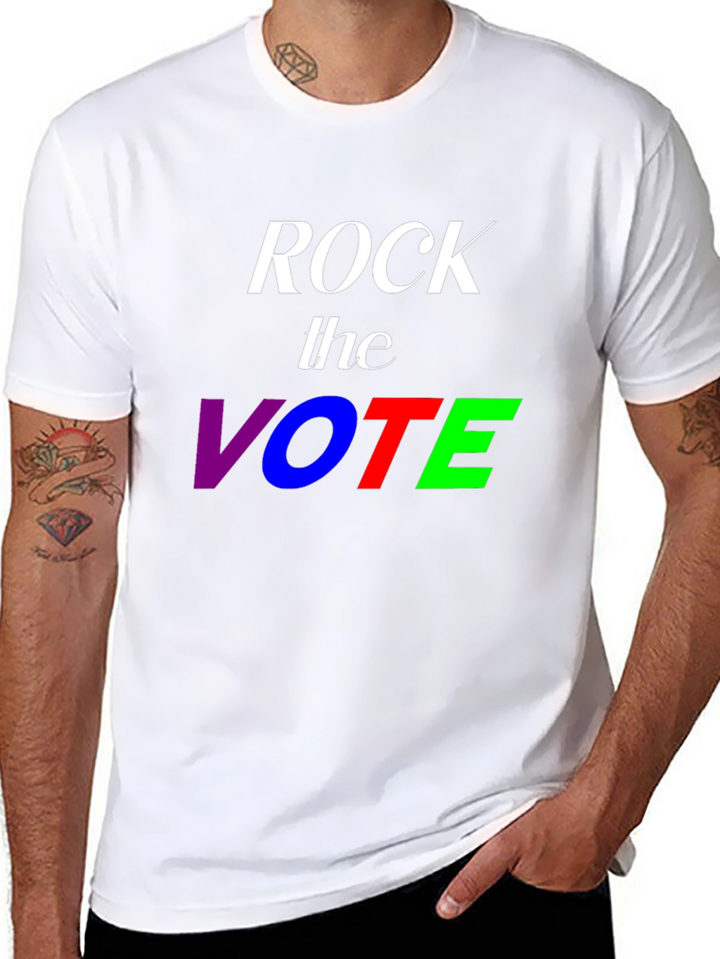 Rock the Vote T-Shirt - Patriotic Election Design