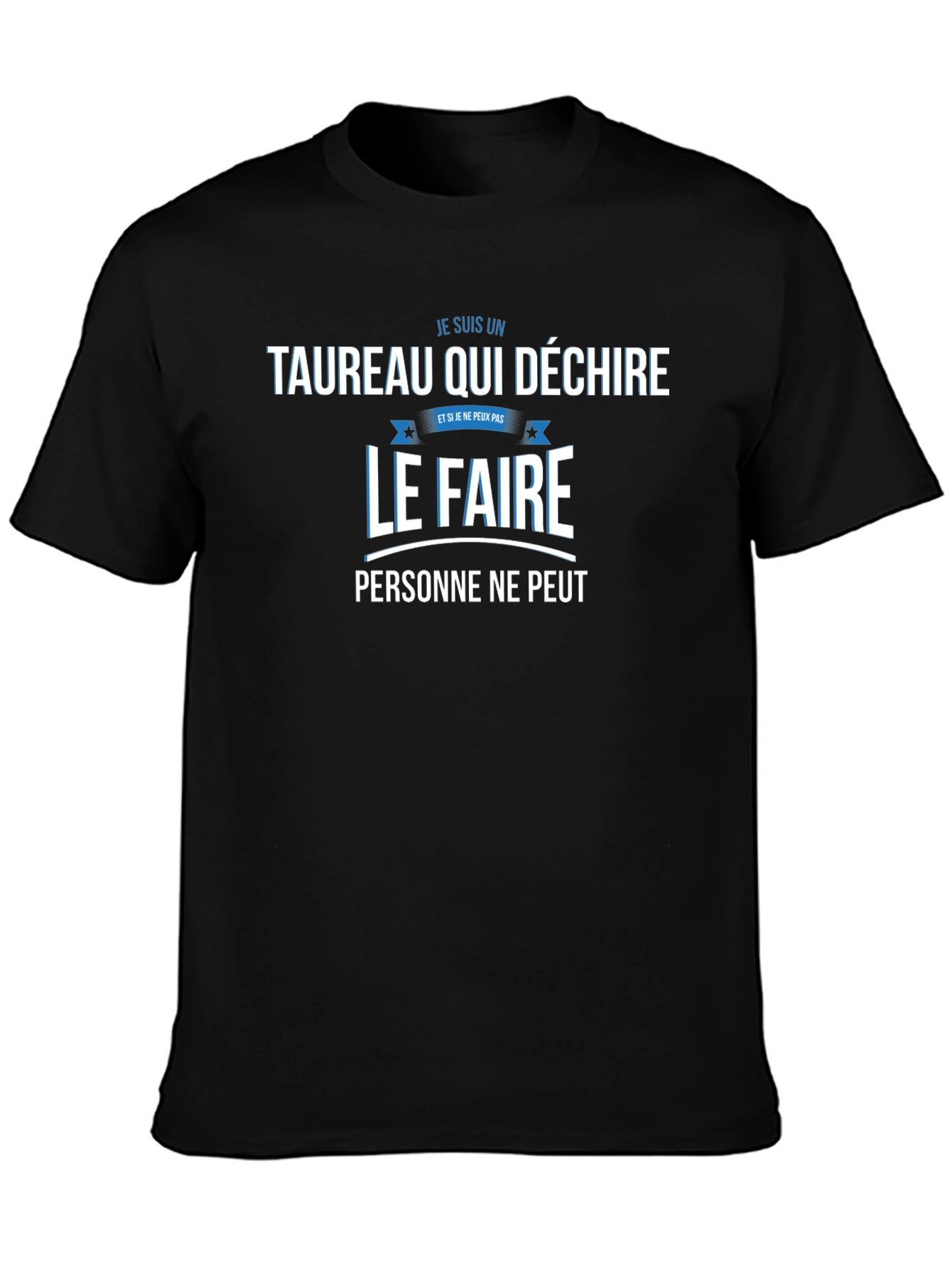 Taurus Zodiac Graphic Tee - French Slogan T-Shirt
