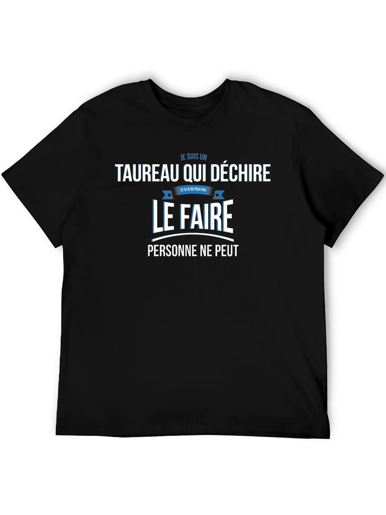 Taurus Zodiac Graphic Tee - French Slogan T-Shirt