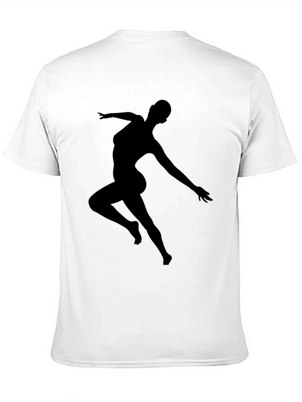 Silhouette Dancer Graphic Tee - Black Casual T-Shirt