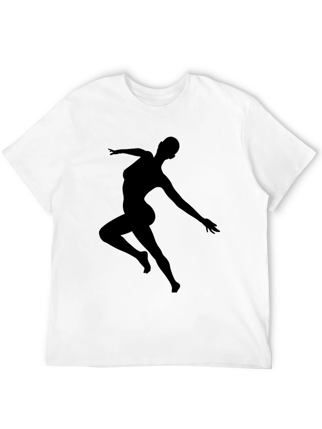 Silhouette Dancer Graphic Tee - Black Casual T-Shirt