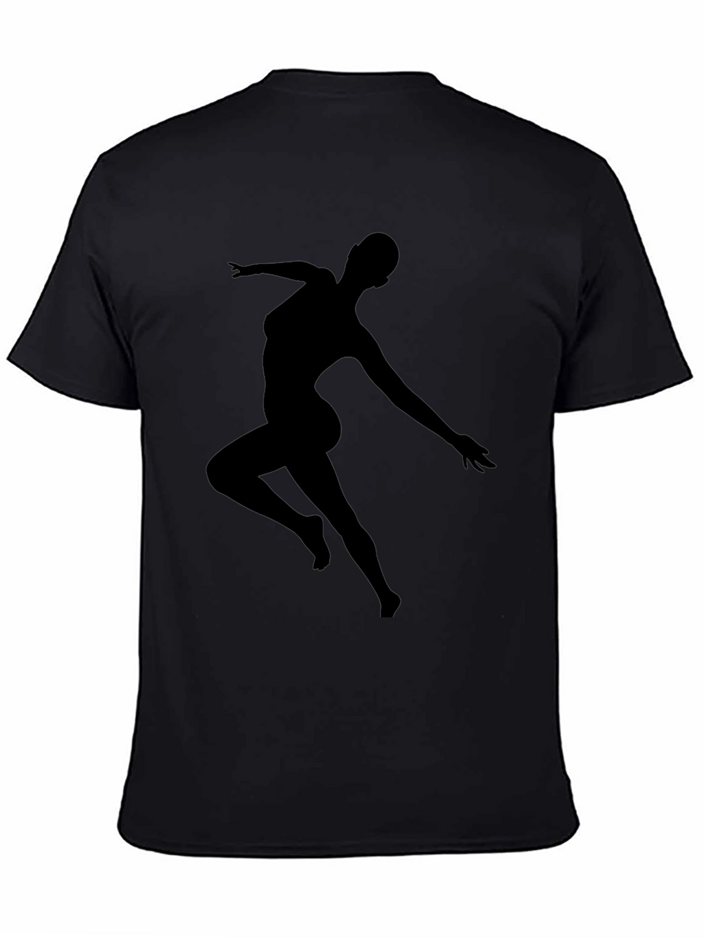 Silhouette Dancer Graphic Tee - Black Casual T-Shirt