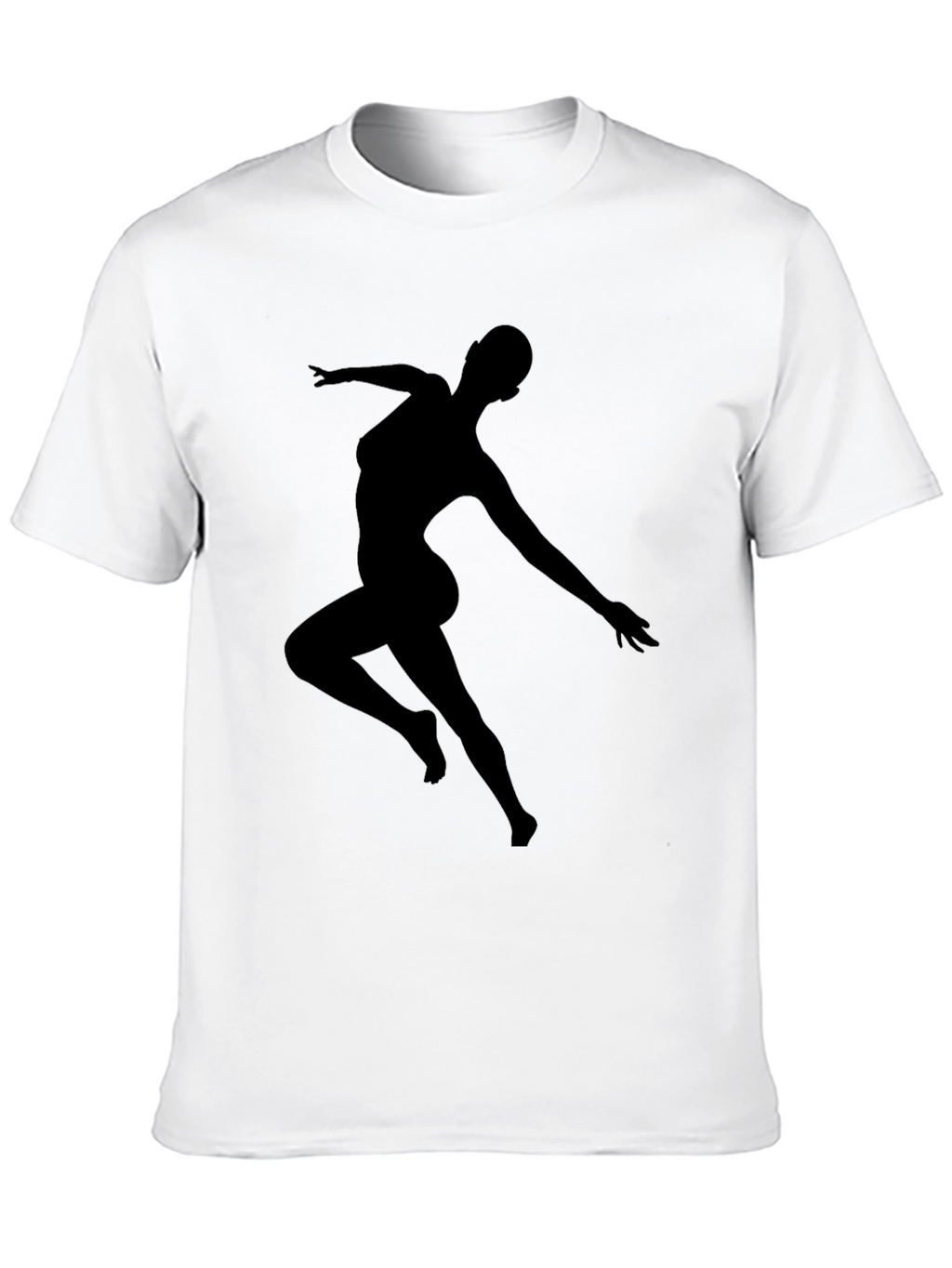 Silhouette Dancer Graphic Tee - Black Casual T-Shirt