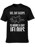 See Cat Sleeps Graphic T-Shirt