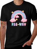 Fri-Yay Rainbow Graphic T-Shirt