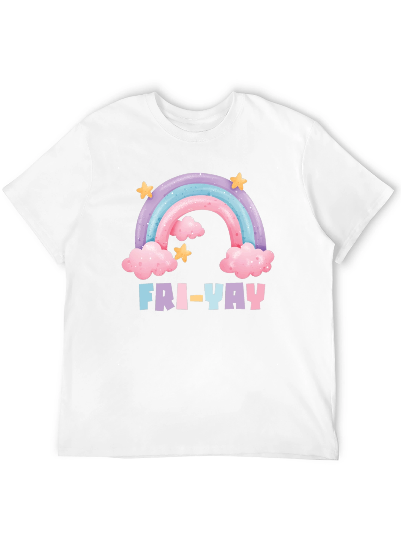 Fri-Yay Rainbow Graphic T-Shirt