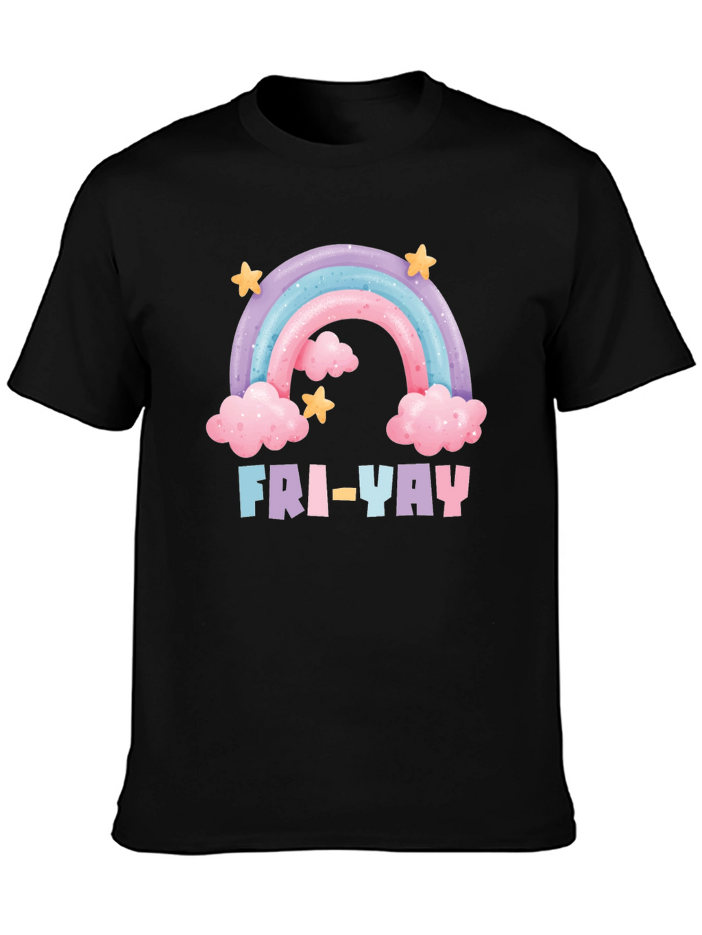 Fri-Yay Rainbow Graphic T-Shirt