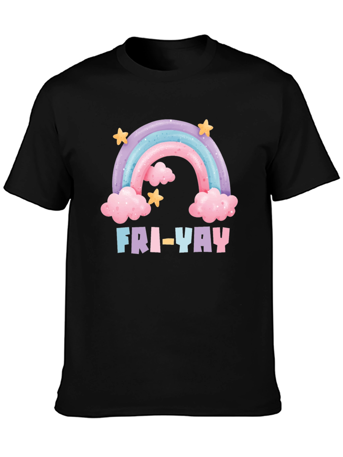 Fri-Yay Rainbow Graphic T-Shirt