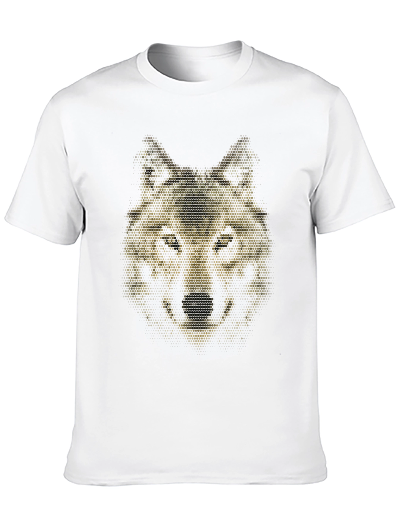 Geometric Wolf Graphic Print Mens T-Shirt