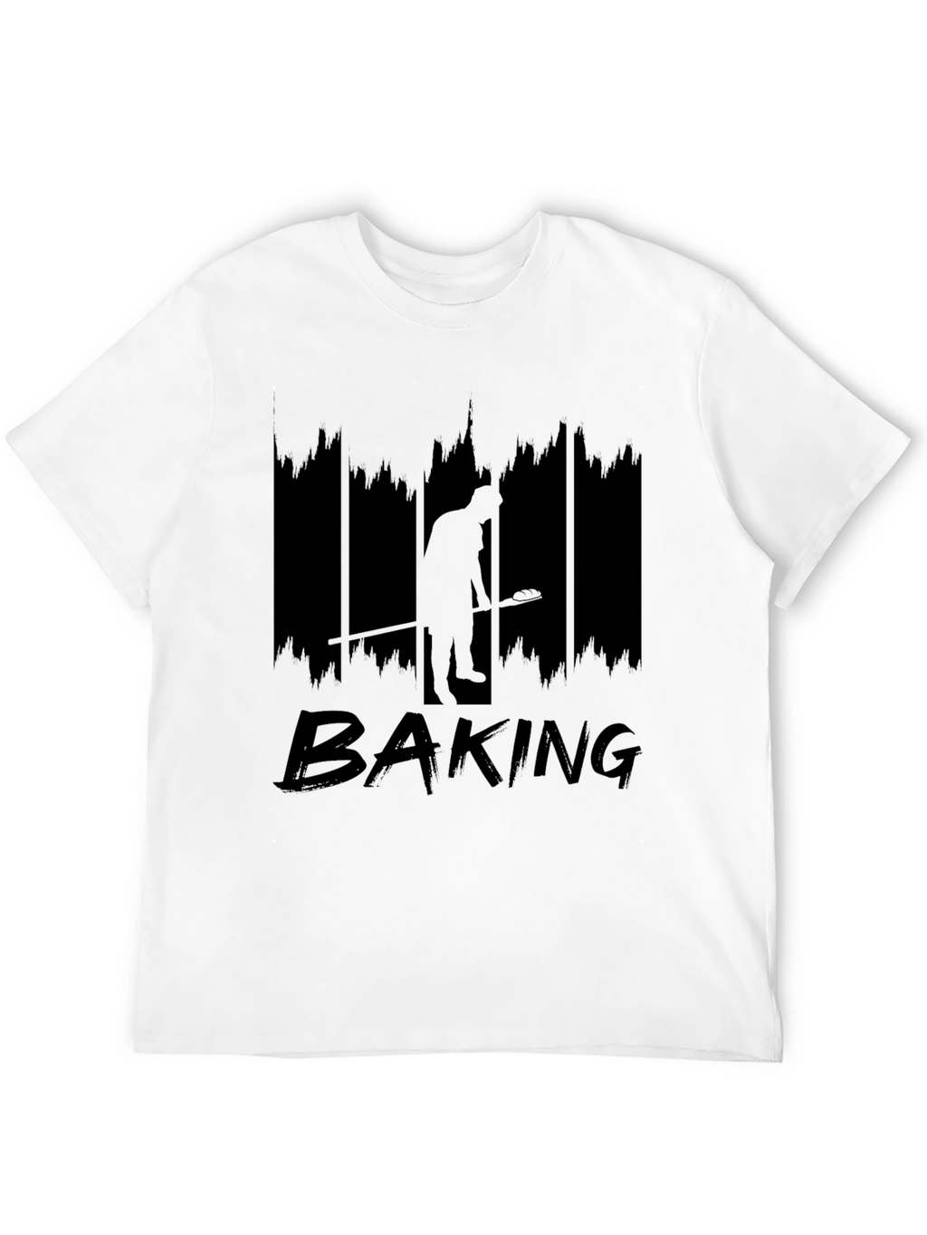 Baking Graphic Tee - Black Crew Neck T-Shirt