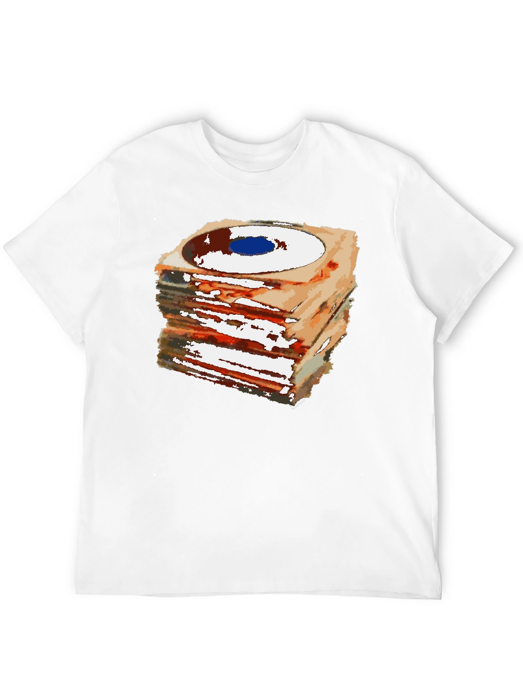 Stacked Records Graphic Tee - Black