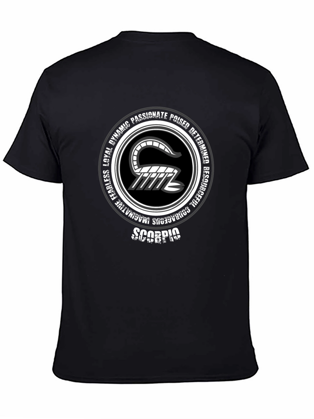 Scorpio Zodiac Graphic T-Shirt - Black