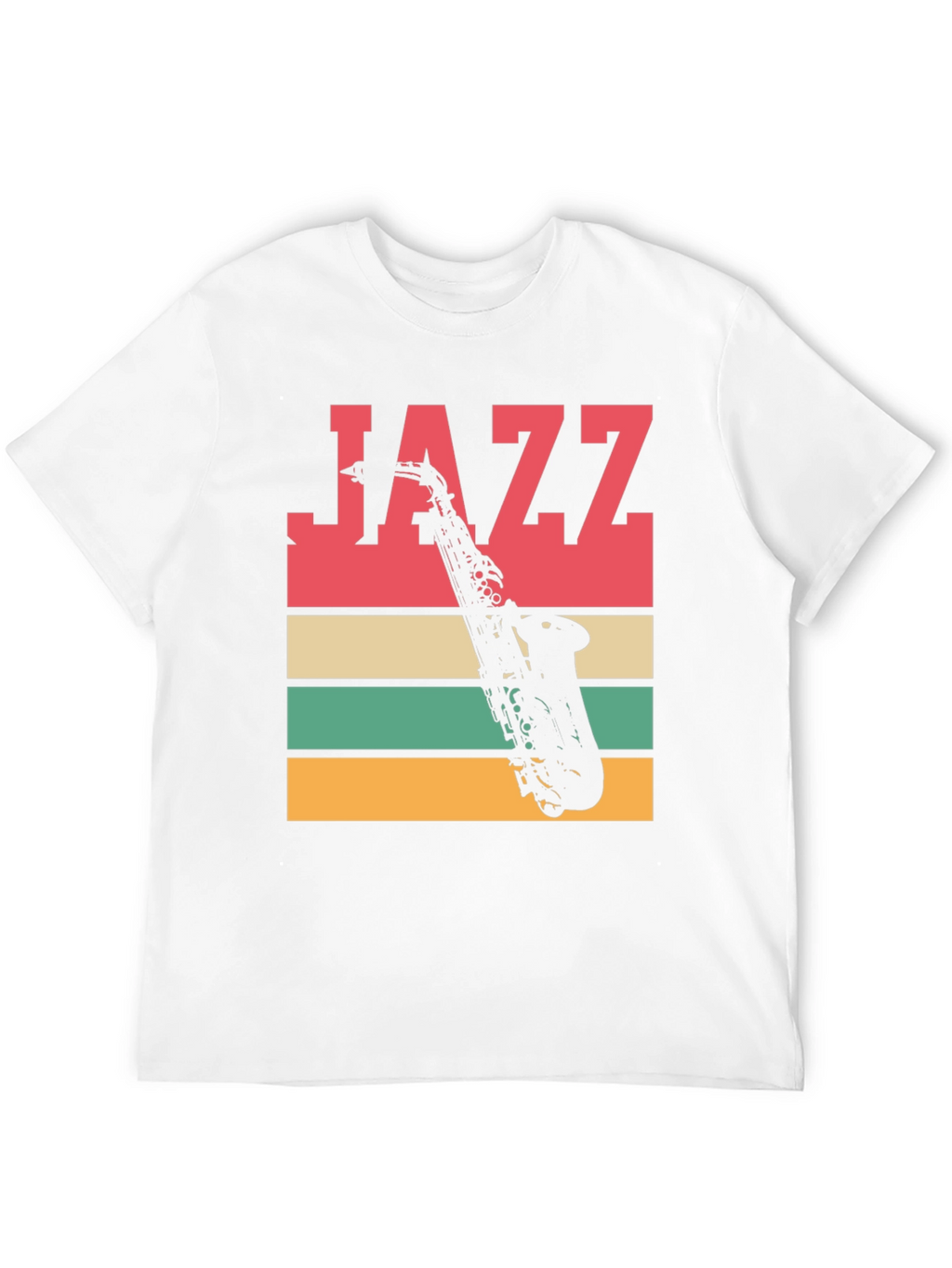 Jazz Saxophone Graphic Tee - Retro Style T-Shirt