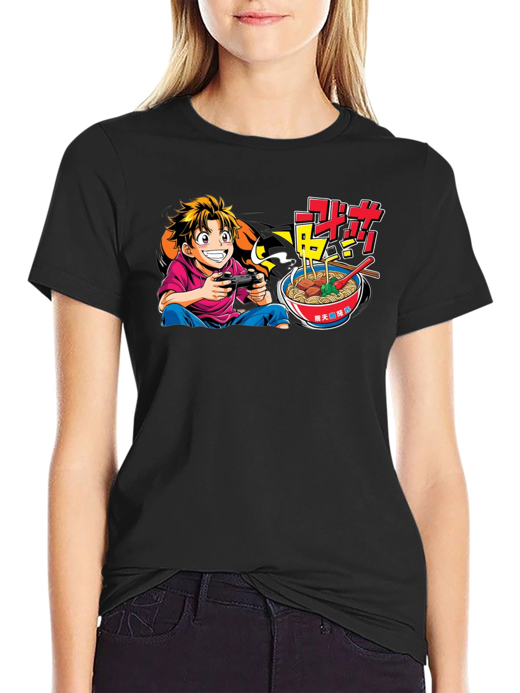 Gamer Ramen Black Graphic Tee