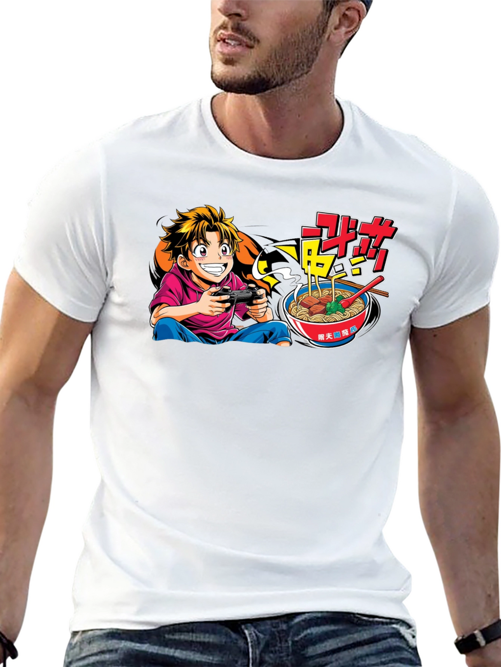 Gamer Ramen Black Graphic Tee