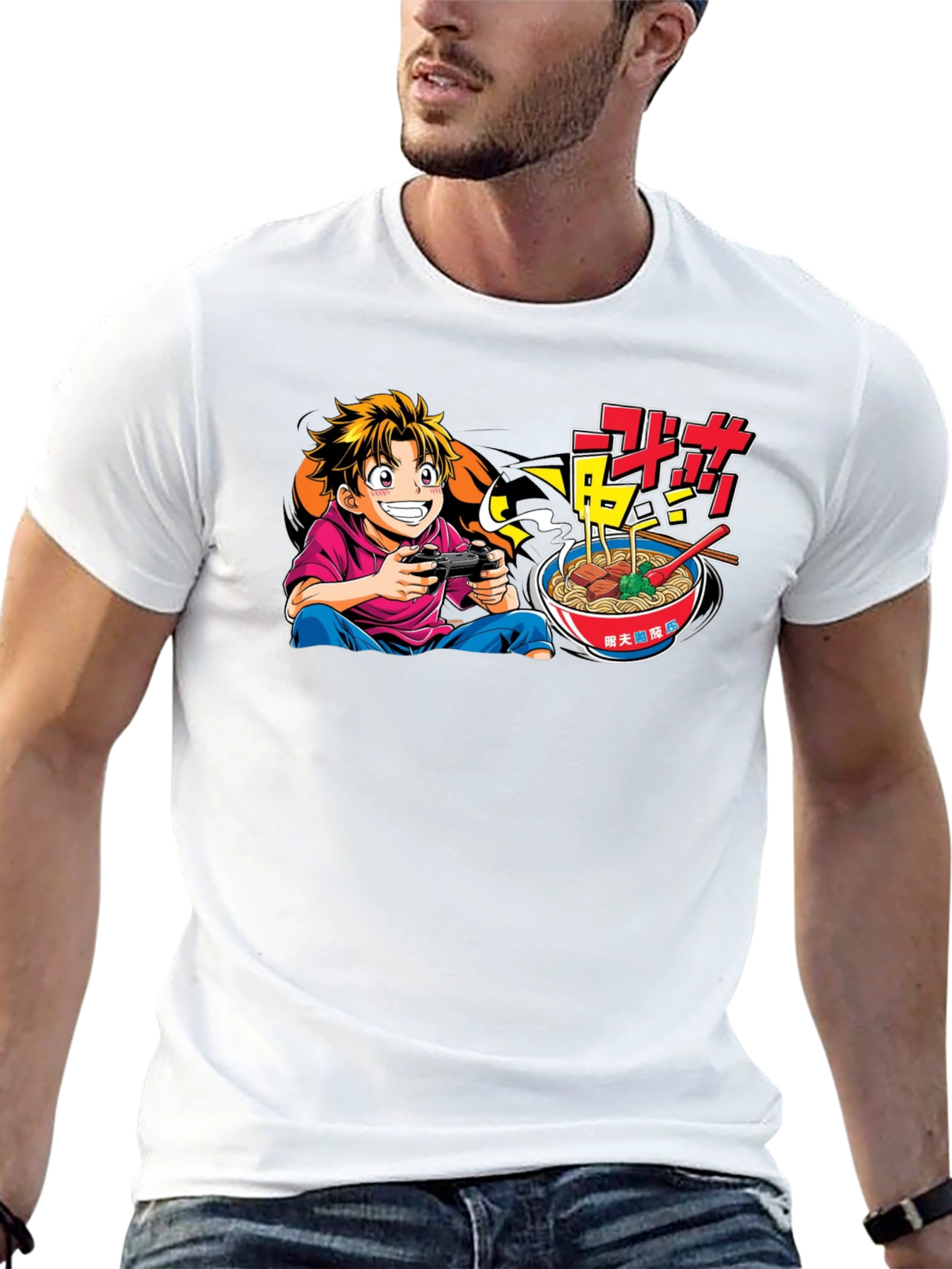 Gamer Ramen Black Graphic Tee