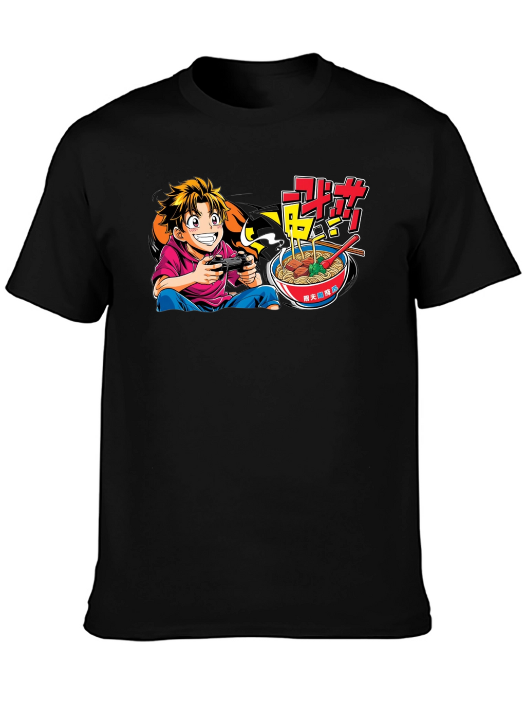 Gamer Ramen Black Graphic Tee