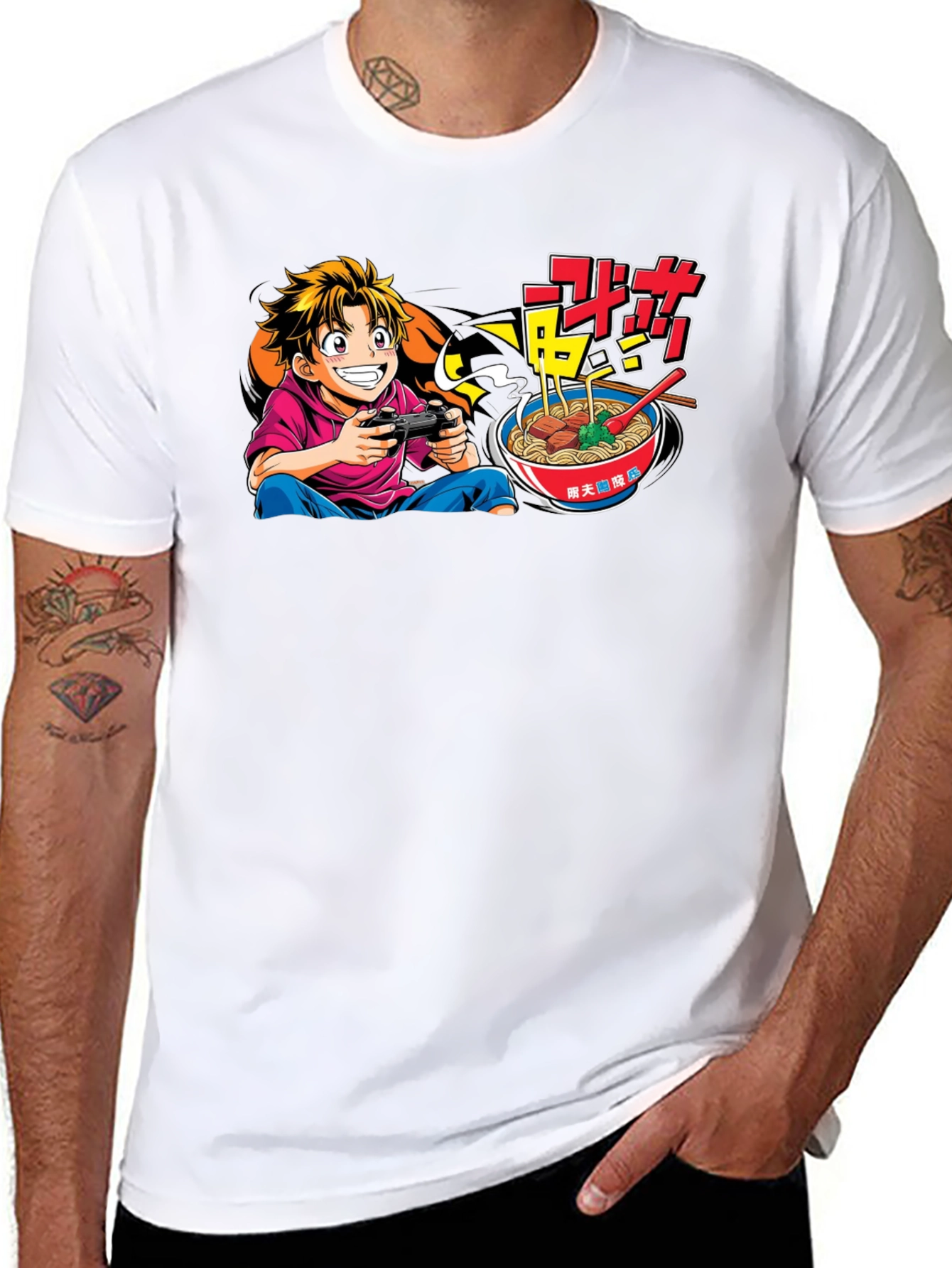 Gamer Ramen Black Graphic Tee