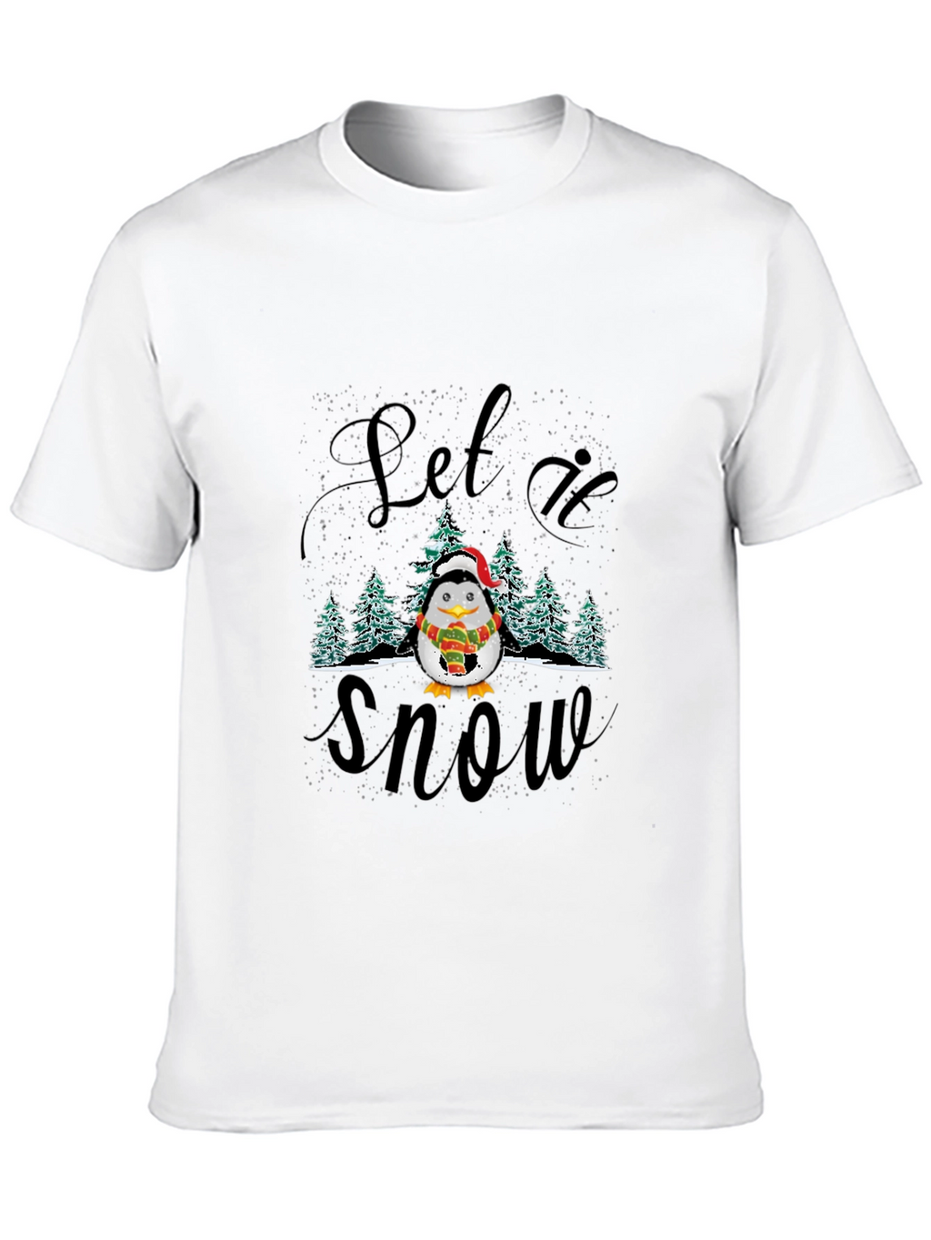 Festive Penguin Let it Snow Holiday T-Shirt