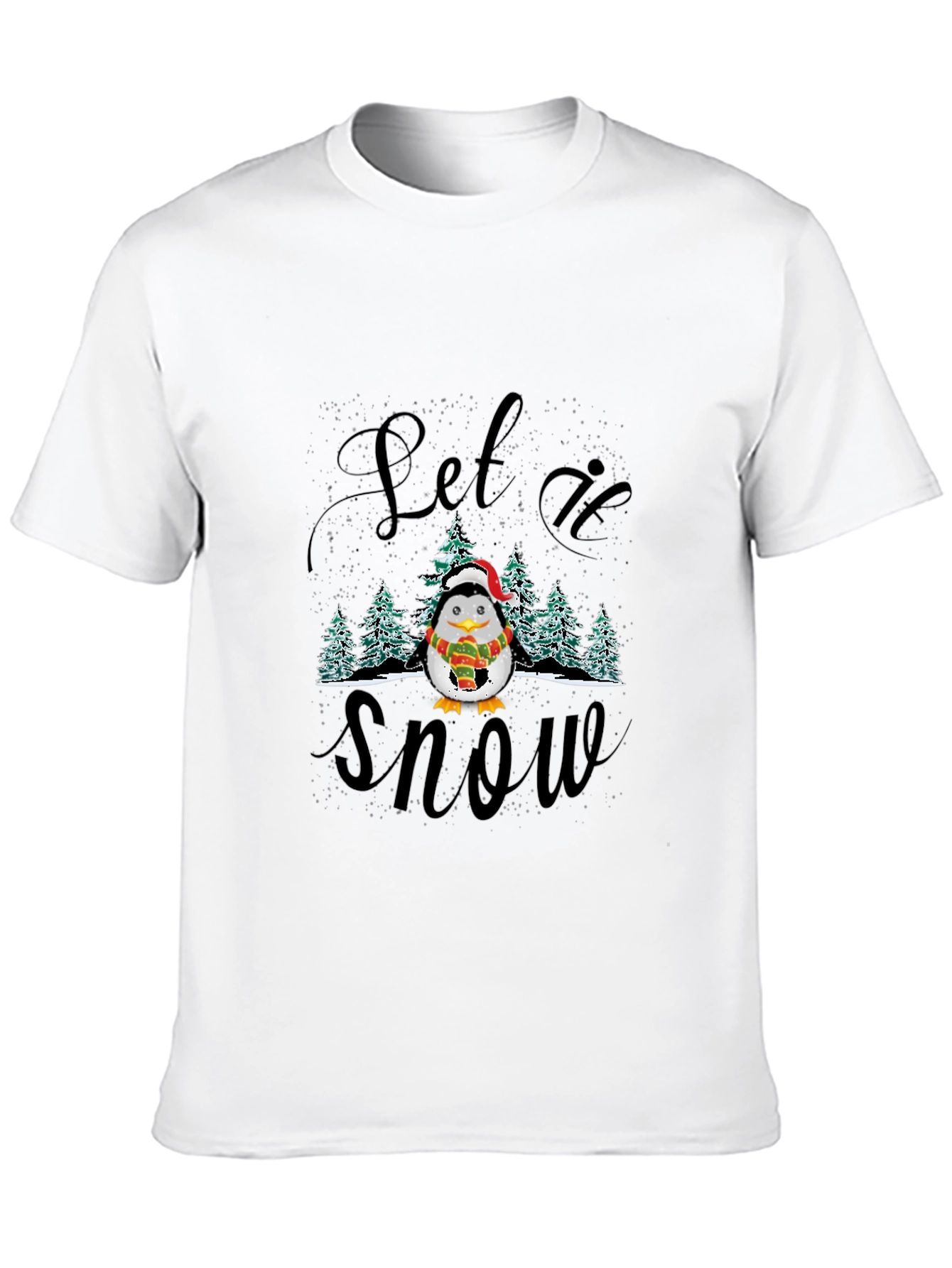 Festive Penguin Let it Snow Holiday T-Shirt